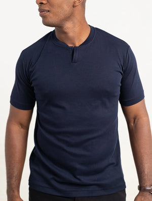 CAMISETA PIMA - GOLA V - MARINHO - imagem 2